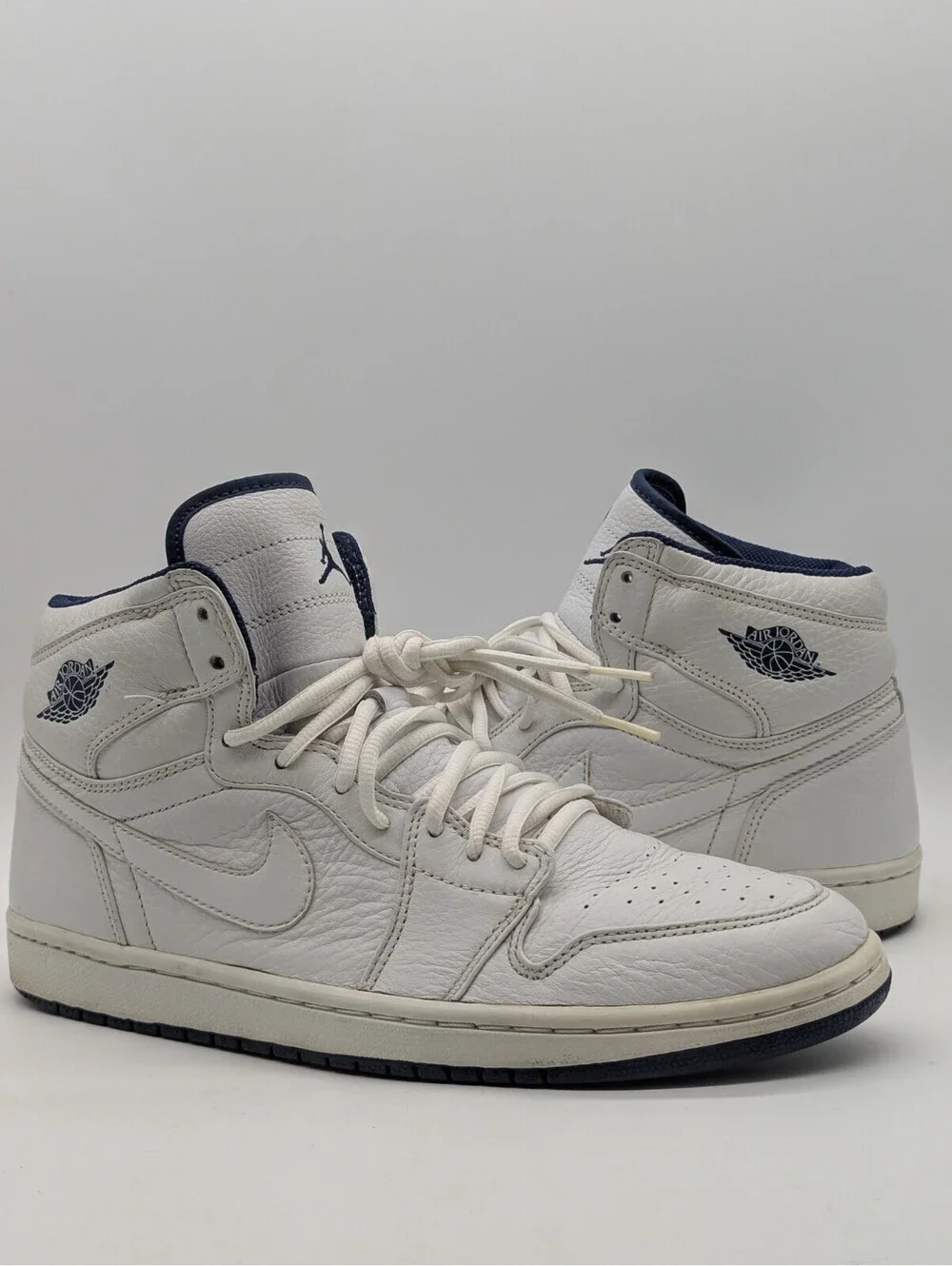 Mens Size 11 Air Jordan 1 Retro CO.JP 2001 White Navy 136060-111 Nike Shoes #116
